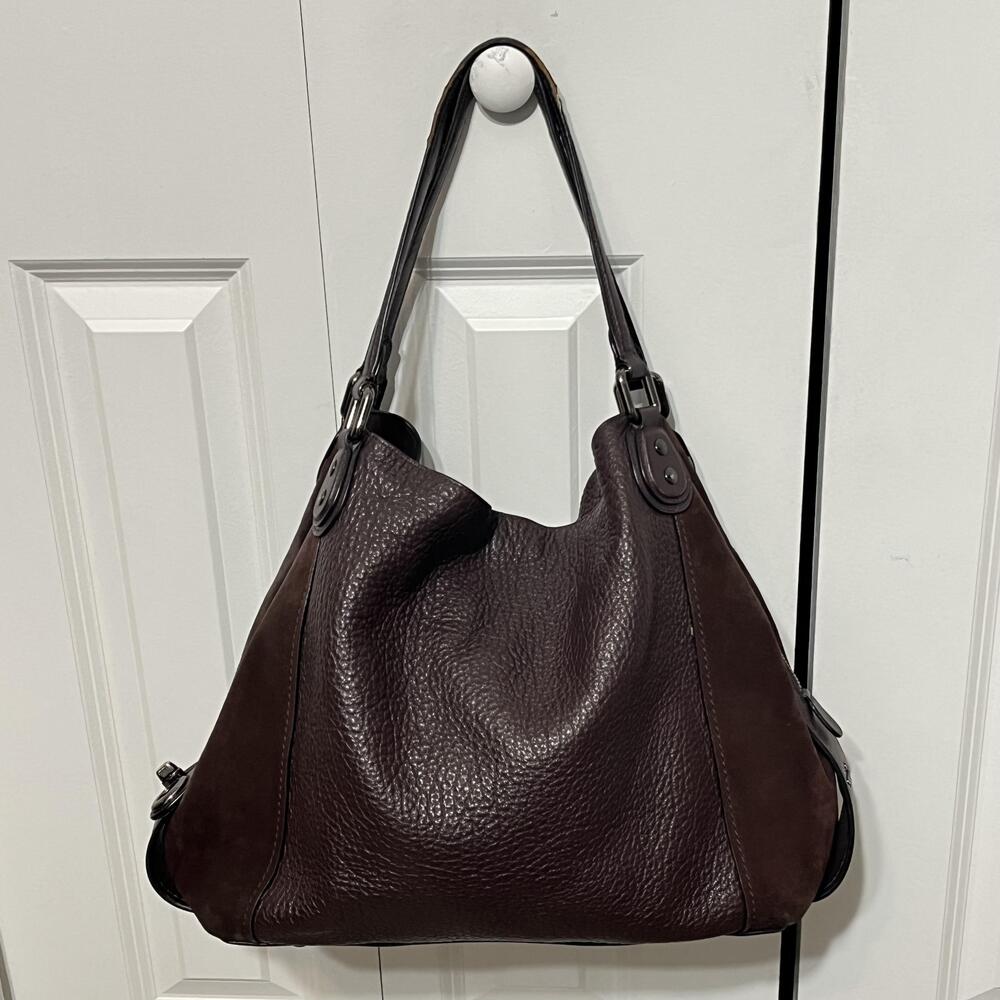 Coach Hobo Edie Bag Vintage Y2k Large Brown Leather Suede Zip Purse G1780-20334